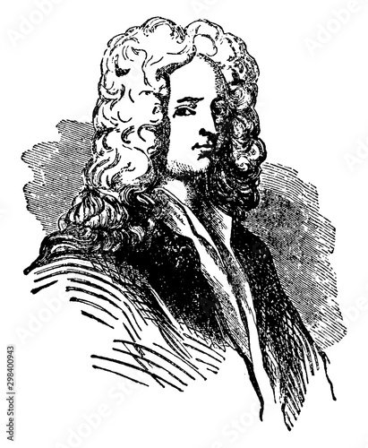 Joseph Addison, vintage illustration