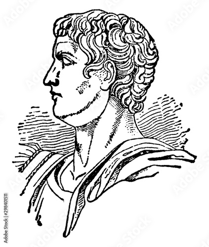 Caligula, vintage illustration