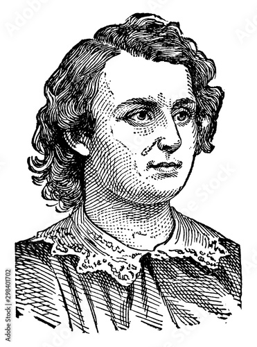 Rosa Bonheur, vintage illustration