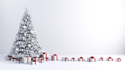 Christmas Tree Background with Copy Space