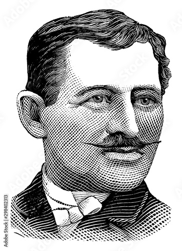 Robert J. Burdette, vintage illustration