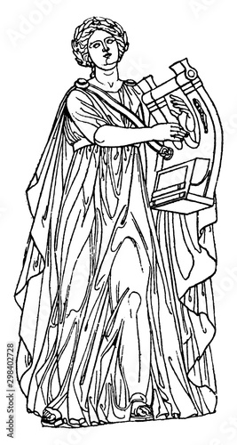 Apollo vintage illustration.