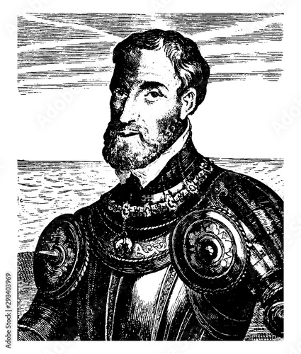 Charles V, vintage illustration