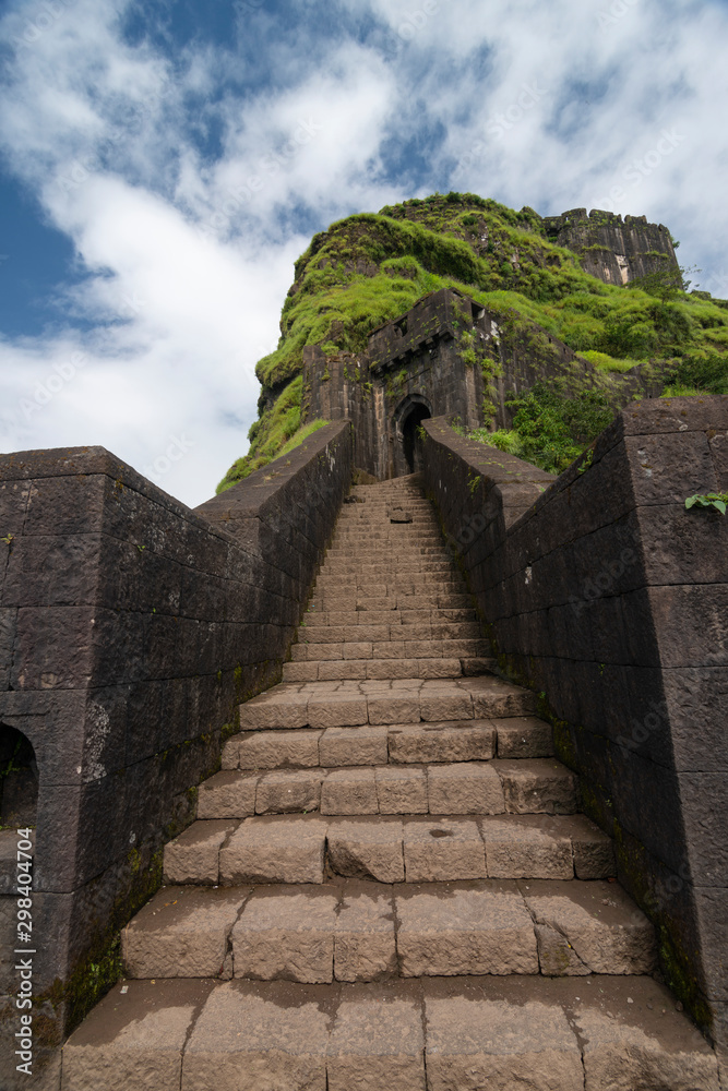 The Ganesh gate at   Lohagad Fort near Lonavala,Maharashtra,India