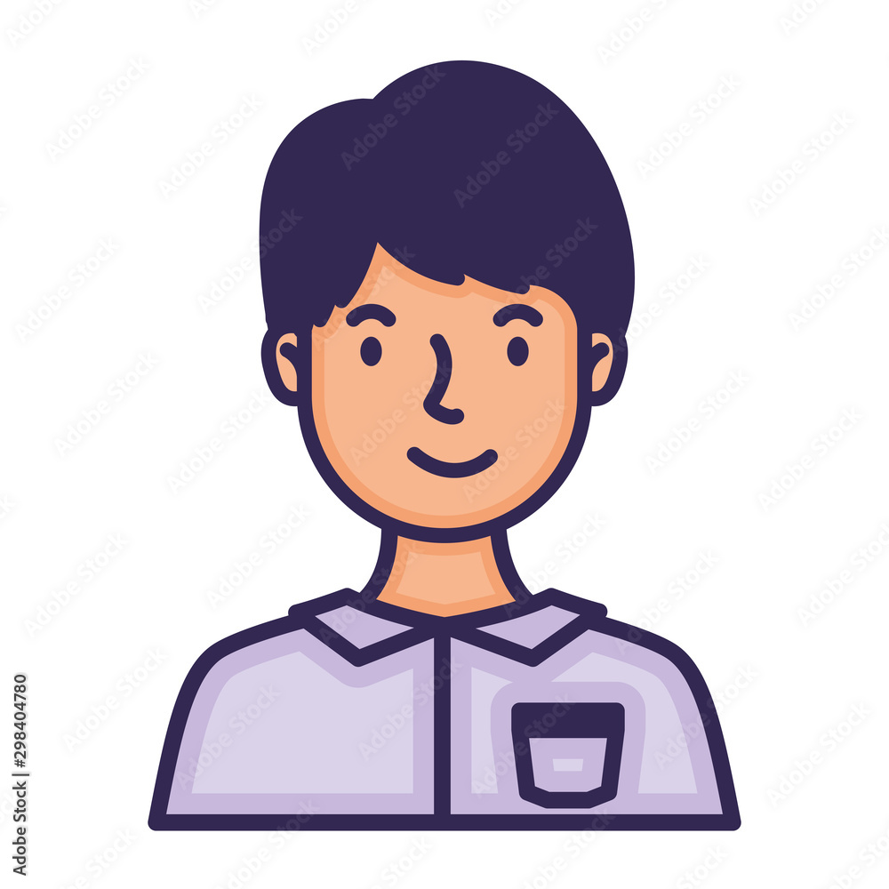man face avatar character fill style man face avatar character fill style