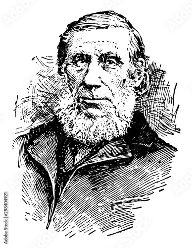 John Tyndall, vintage illustration