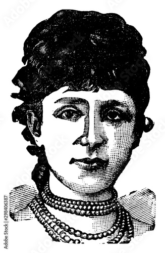 Marie Christina, vintage illustration
