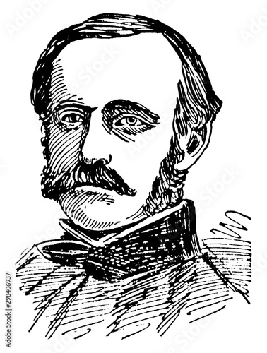 Admiral John Dahlgren, vintage illustration