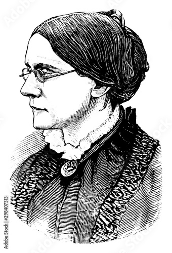 Susan B. Anthony, vintage illustration