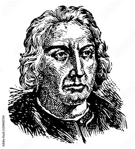 Christopher Columbus, vintage illustration