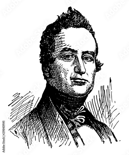 Louis Joseph Papineau, vintage illustration