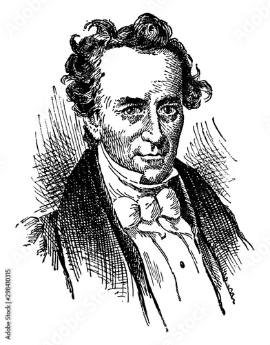 Stephen F. Austin, vintage illustration