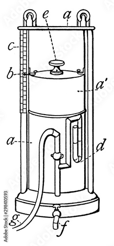 Spirometer vintage illustration.