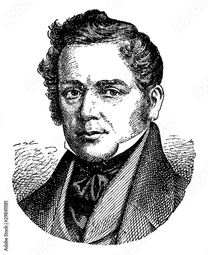 Carl Czerny, vintage illustration