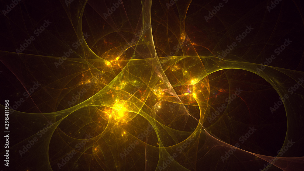 Fractal 3D rendering abstract gold bright background Fractal 3D rendering abstract gold bright background