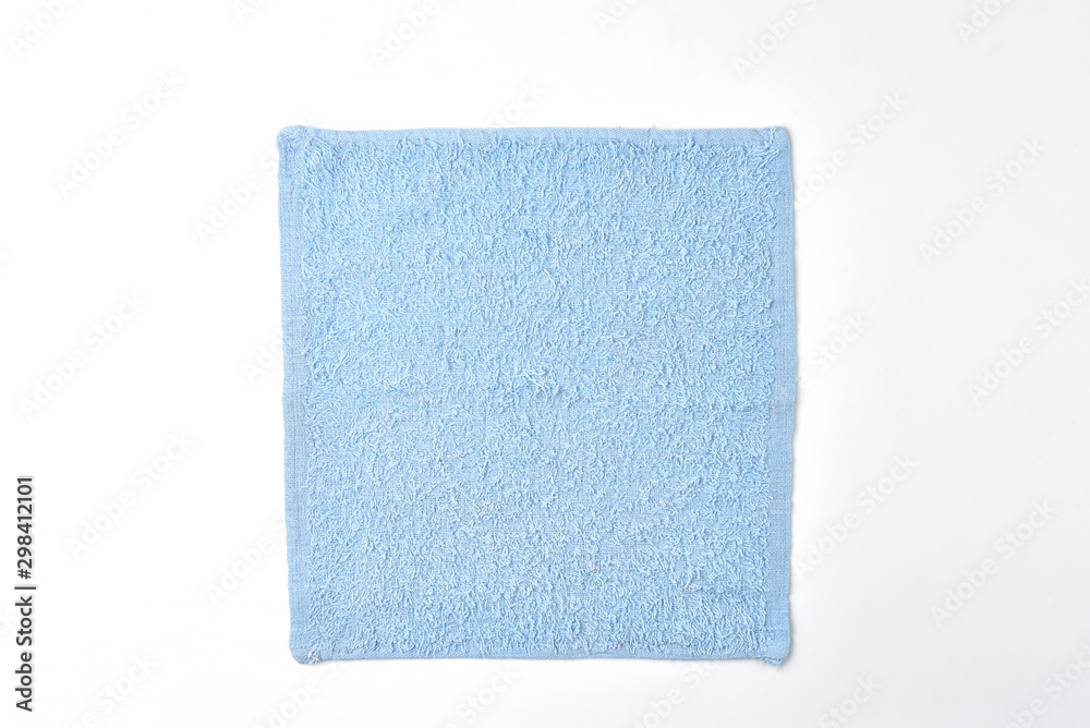 Blue napkin isolated on a white background Blue napkin isolated on a white background
