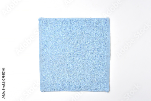 Blue napkin isolated on a white background