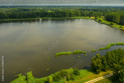 Landschaftsbild Spreewald mit einer Drohne