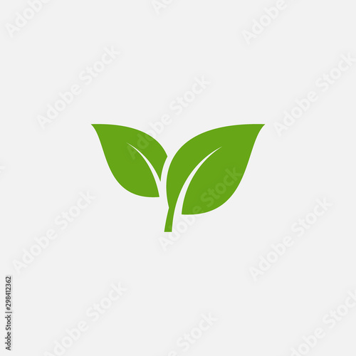 Canvas Green leaf ecology nature element vector icon, Leaf Icon, green leaf ecology nat