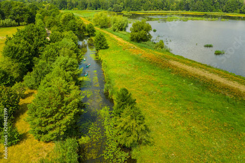 Landschaftsbild Spreewald mit einer Drohne © nounours1