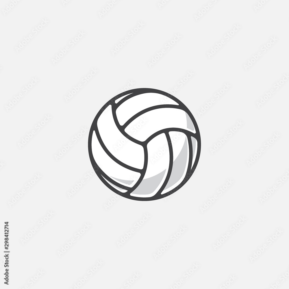 Volleyball logo element, vector volley ball icon, sport sign template, summer beach ball, vector illustration, volleyball ball outline vector icon