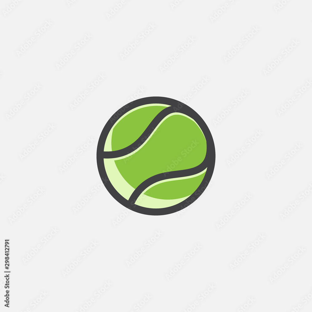 tennis ball icon symbol vector design, tennis ball vector, Simple vector  icon, ball Stock Vector | Adobe Stock