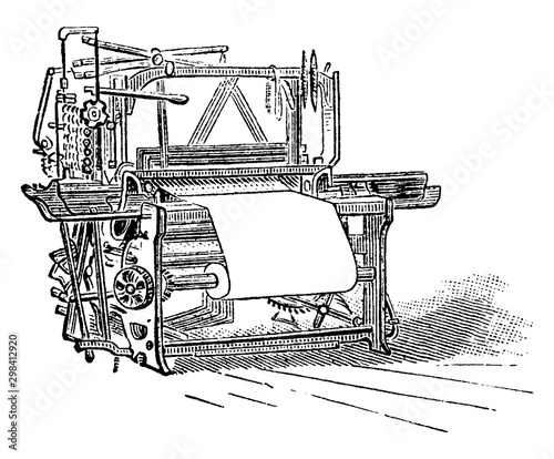 Loom, vintage illustration.