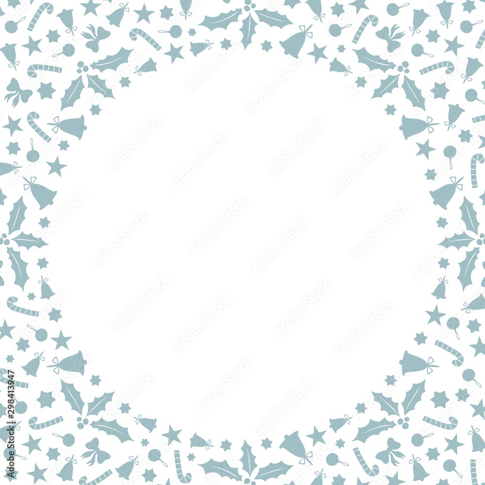 Winter frame (border). Christmas design. Best for Christmas / New Year greeting cards, invitation templates, posters, banners. Vector illustration Winter frame (border). Christmas design. Best for Christmas / New Year greeting cards, invitation templates, posters, banners. Vector illustration