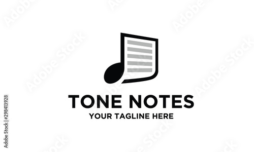 music tone and notes logo design inspirations