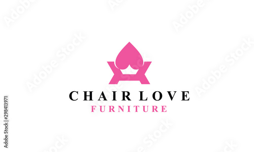 chair and love logo design inspirations