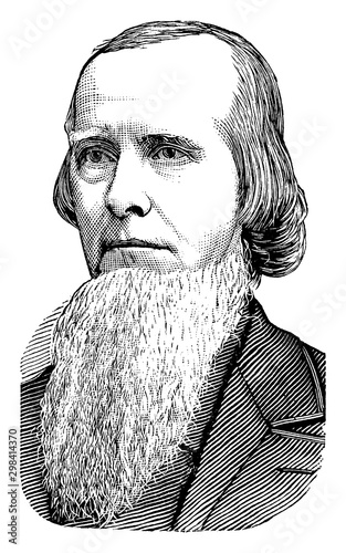 Joseph E. Brown, vintage illustration