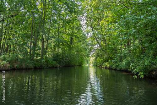 Bootsfahrt auf einem Kanal im Spreewald