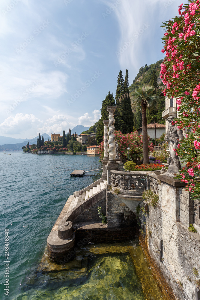 VARENNA / ITALY - JULY 2015: Gardens of Villa Monastero in Varenna town on Como lake, Italy