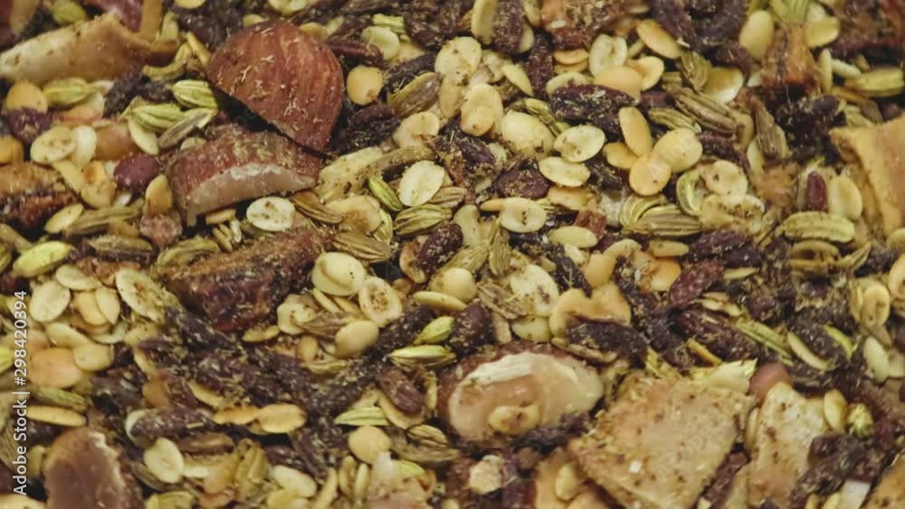 multi grain seeds and nuts Closeup 360 multi grain seeds and nuts Closeup 360
