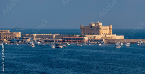 The Citadel of Qaitbay (The Fort of Qaitbay), fortress erected on the exact site of the famous Lighthouse of Alexandria C