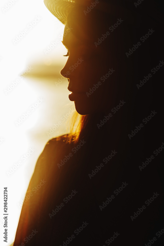Close up portrait of beautiful young woman on the beach. Young caucasian female model on the sea shore. Close up portrait of beautiful young woman on the beach. Young caucasian female model on the sea shore.