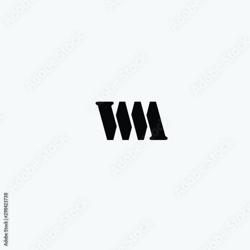  WM initials letter logo icon vector free download