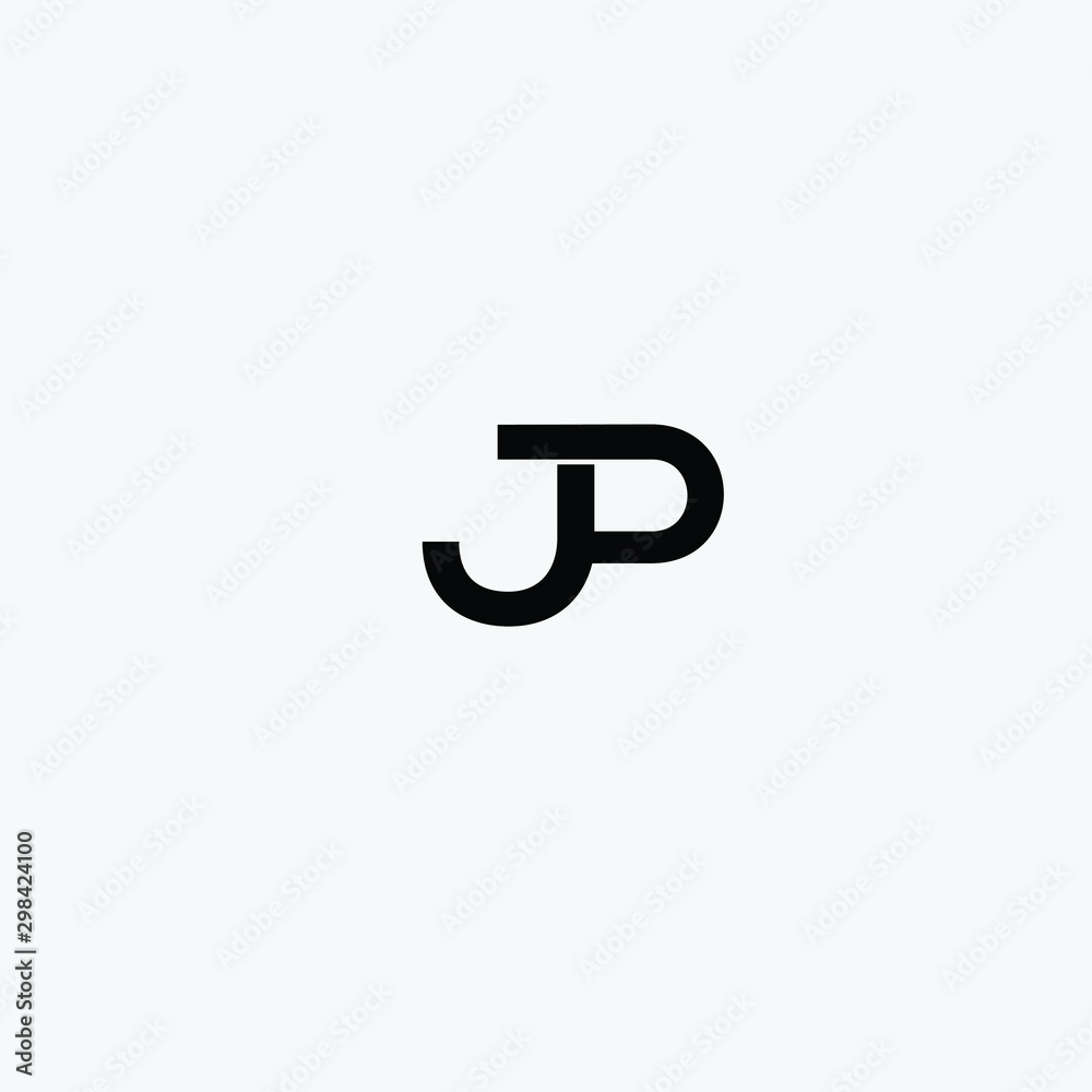 JP initials letter logo icon vector free download JP initials letter logo icon vector free download