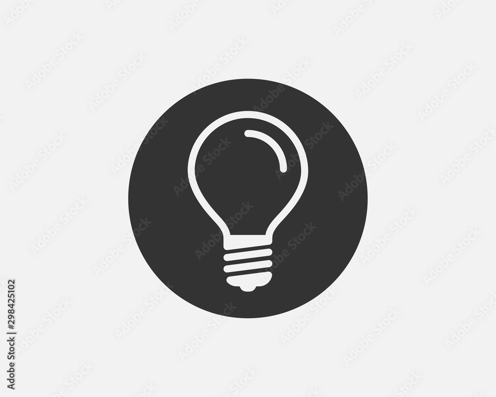 Light bulb icon vector. Llightbulb idea logo concept. Lamp electricity icons web design element. Led lights isolated silhouette. Light bulb icon vector. Llightbulb idea logo concept. Lamp electricity icons web design element. Led lights isolated silhouette.