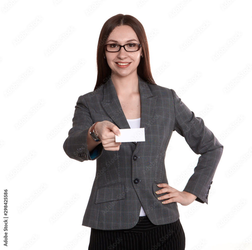 Happy successful business woman. Isolated on white background Happy successful business woman. Isolated on white background