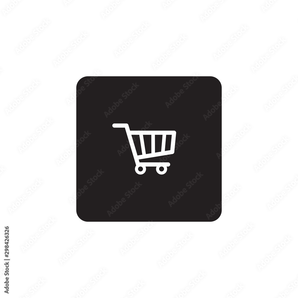 Shopping trolley icon symbol vector