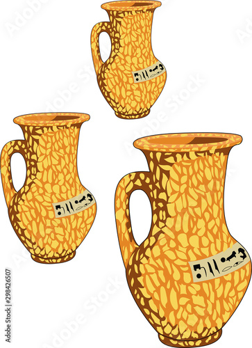 jug and vase on white background