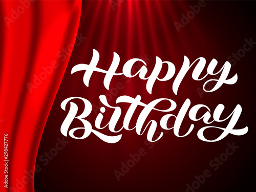 Happy birthday lettering. Vector illustration for card or banner