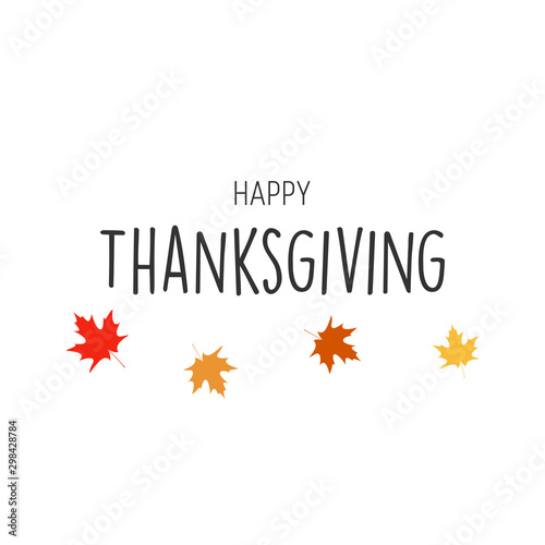 Wallpaper Mural Happy Thanksgiving lettering typography poster.Template for greeting cards and poster. Vector Torontodigital.ca