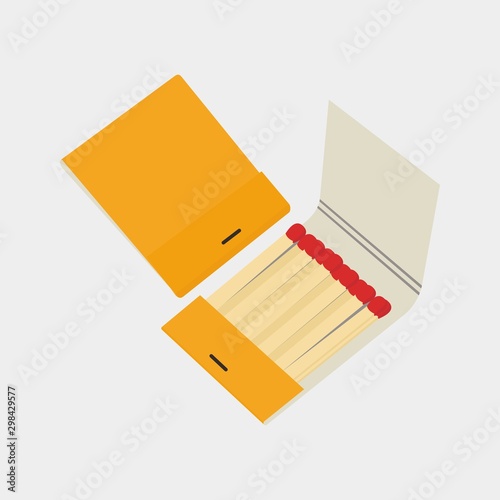 Match on fire vector