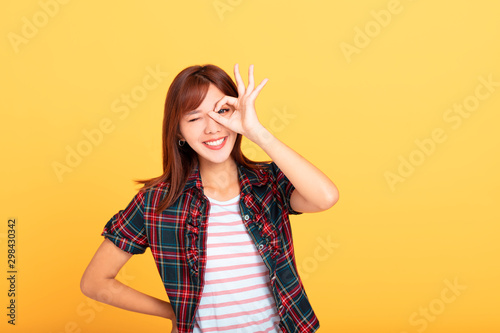 Portrait of beautiful smiling young asian woman