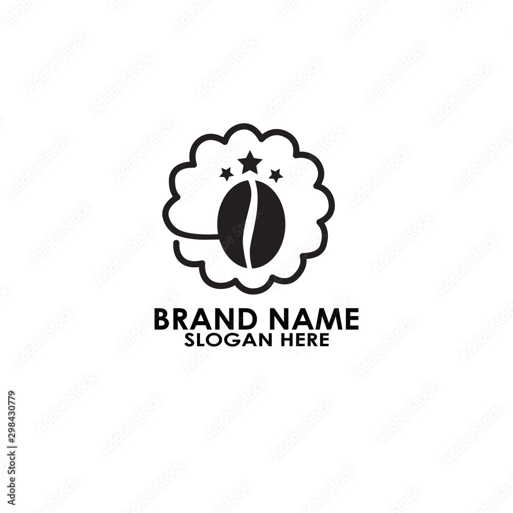 logo coffee cafe line with circle star logo coffee cafe line with circle star