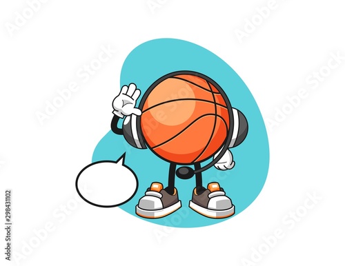 Basketball costumer cervices cartoon. Mascot Character vector.