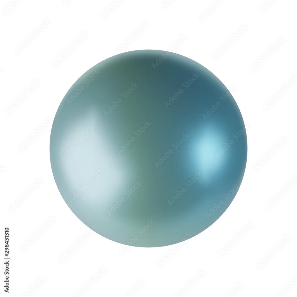 Blue sphere of ball realistic isolated on white background. Decoration element for design. Vector illustration Blue sphere of ball realistic isolated on white background. Decoration element for design. Vector illustration