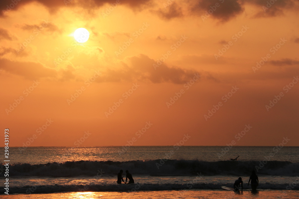 インドネシア バリ島 クタ サンセットビーチの夕焼け インドネシア バリ島 クタ サンセットビーチの夕焼け